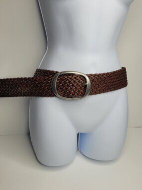 Brown woven adjustable wide boho festival hippie layering western belt